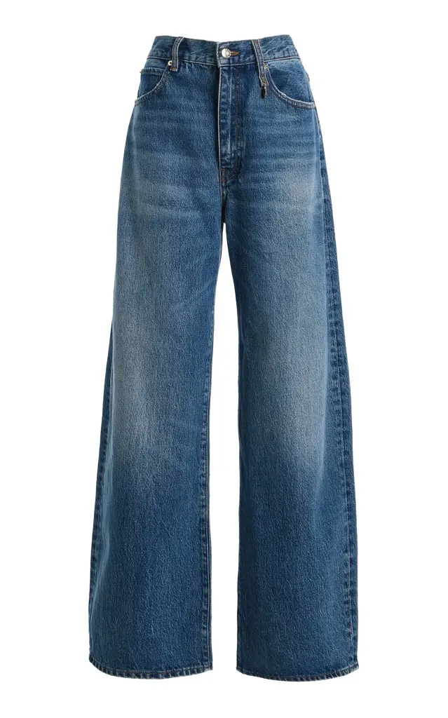 Frame The Bow Rigid Mid-Rise Wide-Leg Jeans