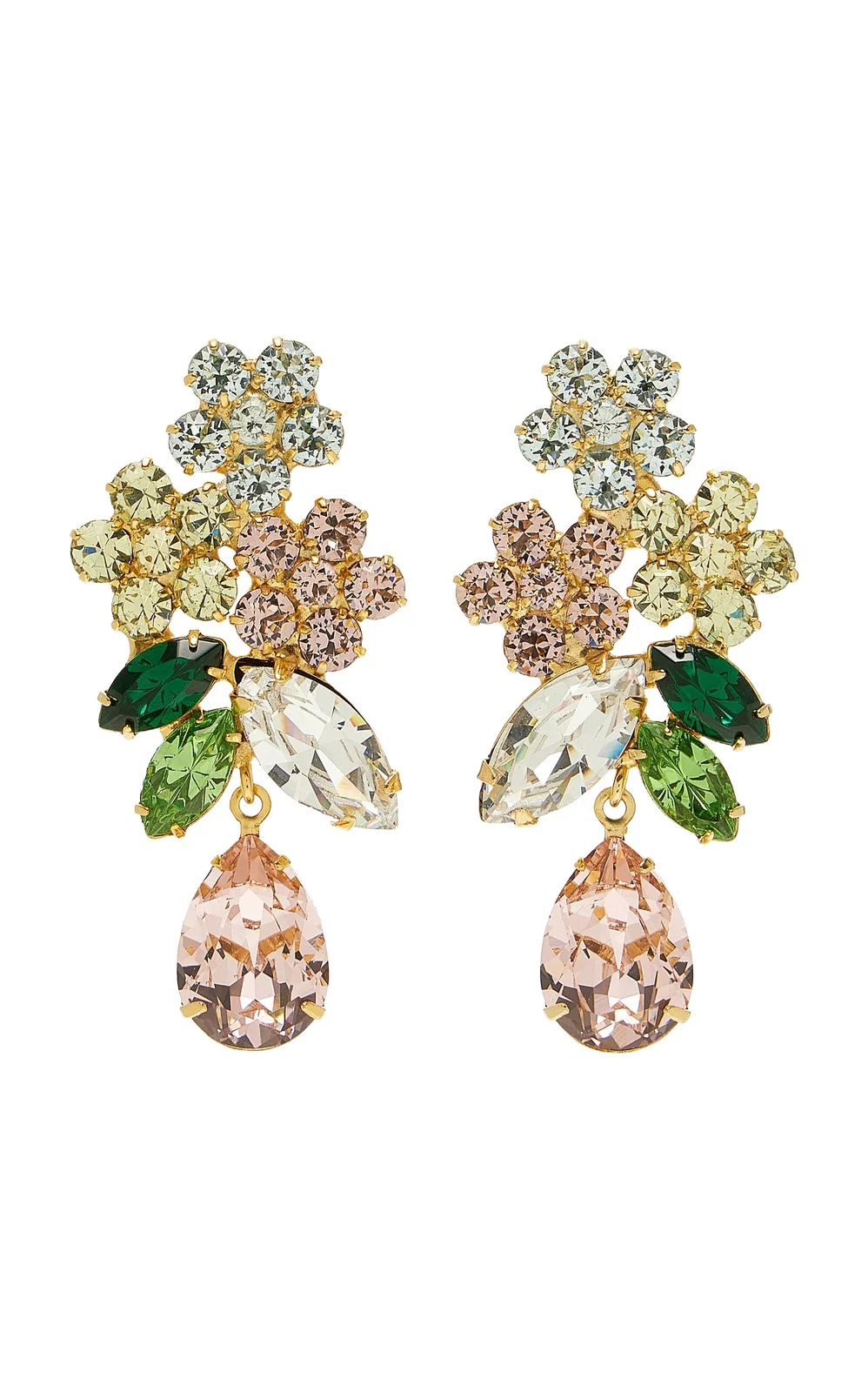 Bouquet 18K Gold-Plated Crystal Mother Of Pearl Earrings Bouquet 18K Gold-Plated Crystal Mother Of Pearl Earrings