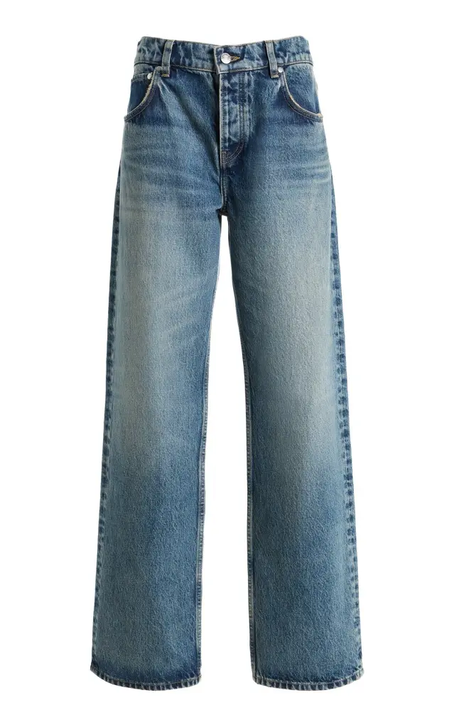 EB Denim Baggy Rigid Mid-Rise Wide-Leg Jeans