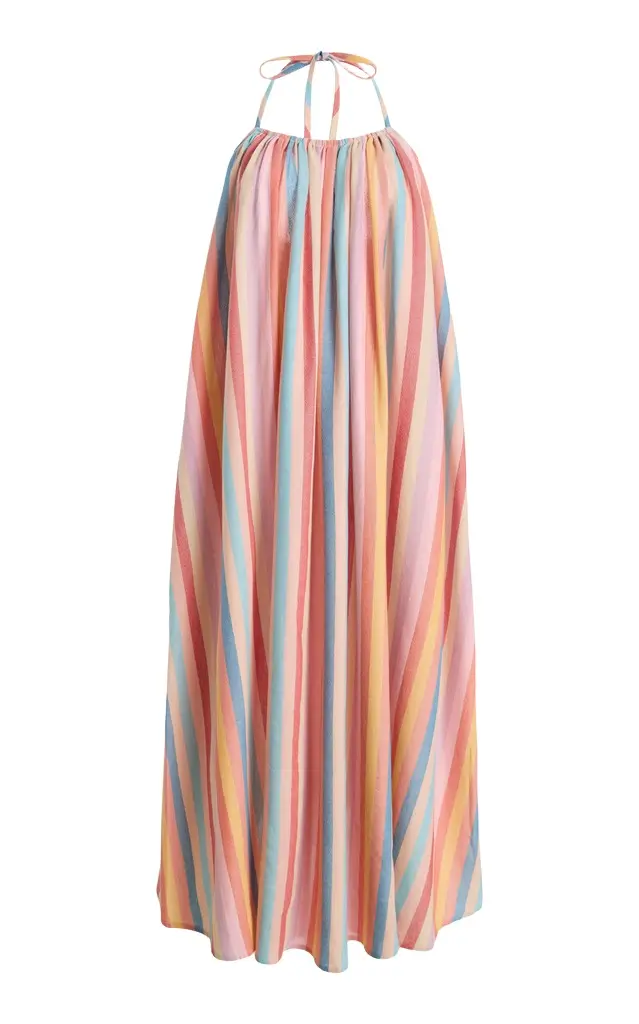Marrakshi Life Striped Cotton Maxi Dress