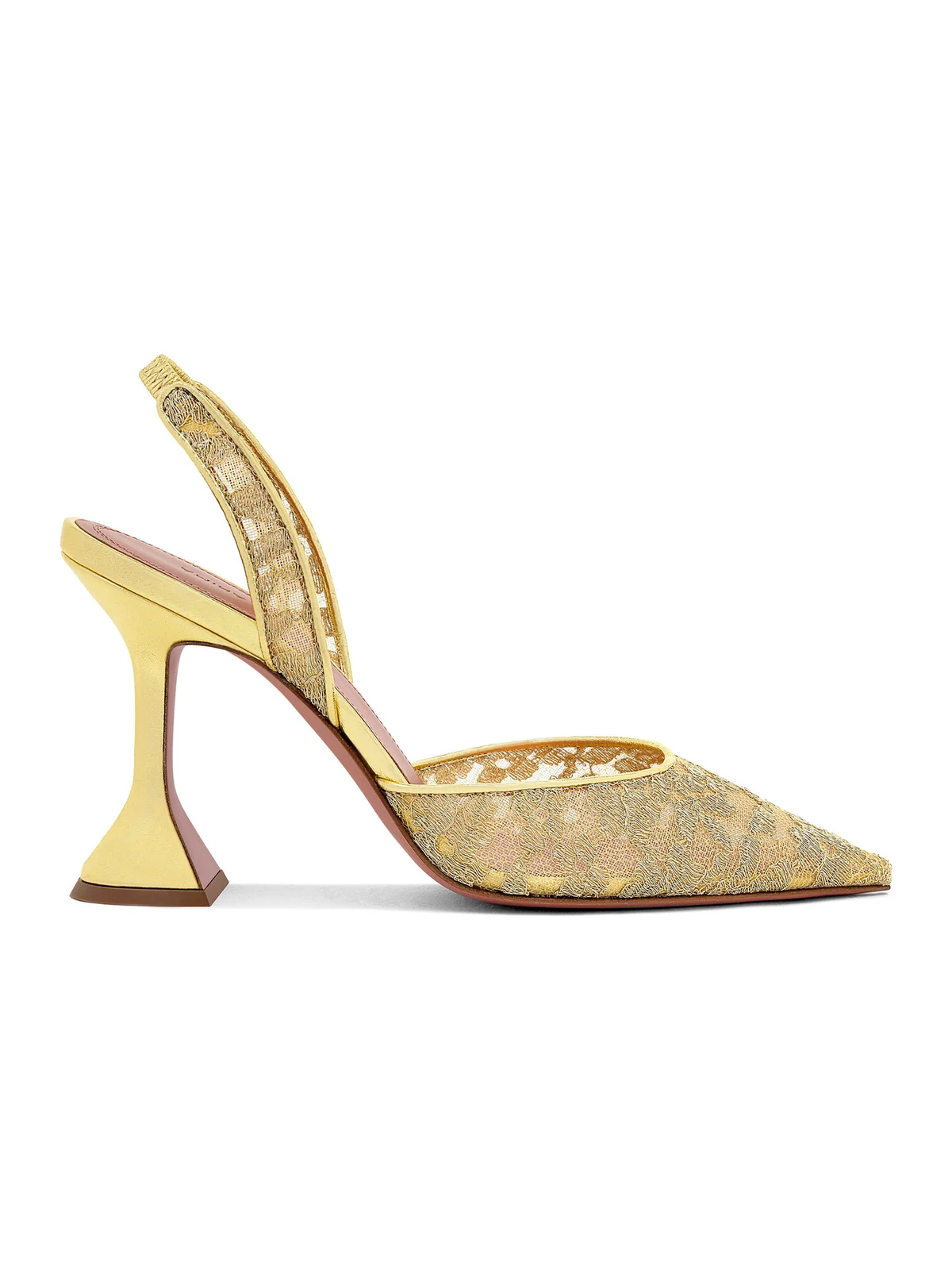 Amina Muaddi Holli Lace Slingback Pumps