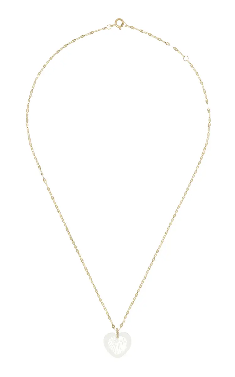 Pascale Monvoisin Gabin 9K Gold Crystal and Diamond Necklace