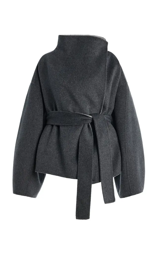 The Frankie Shop Onelle Reversible Wool-Blend Short Coat