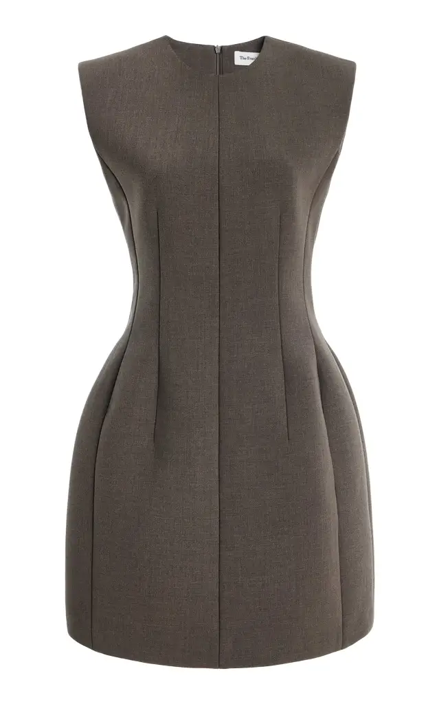 The Frankie Shop Bryn Cinched Crepe Mini Dress