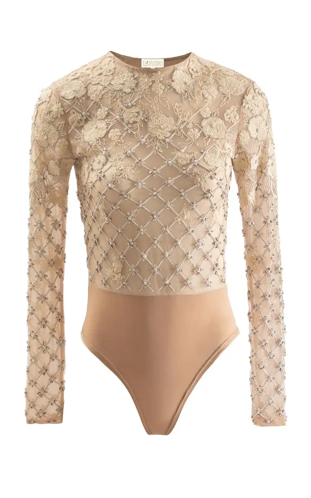 LA FUORI Ethereal Rose Geo Leotard
