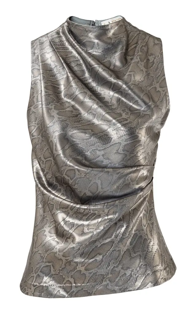 Burnt Snake Gloss Draped Top Burnt Snake Gloss Draped Top