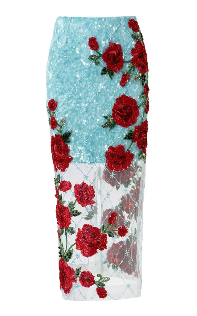 Winter Rose Veil Midi Skirt Winter Rose Veil Midi Skirt