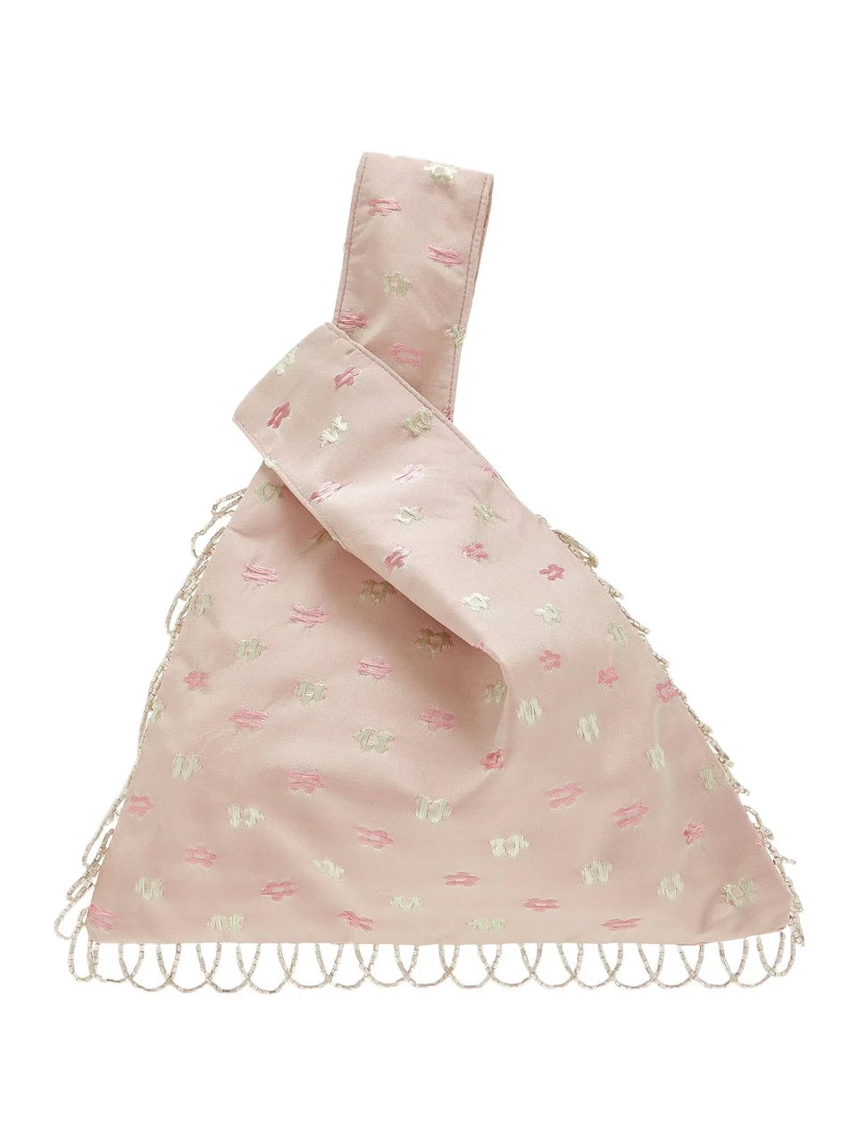 Embroidered Silk Knot Bag