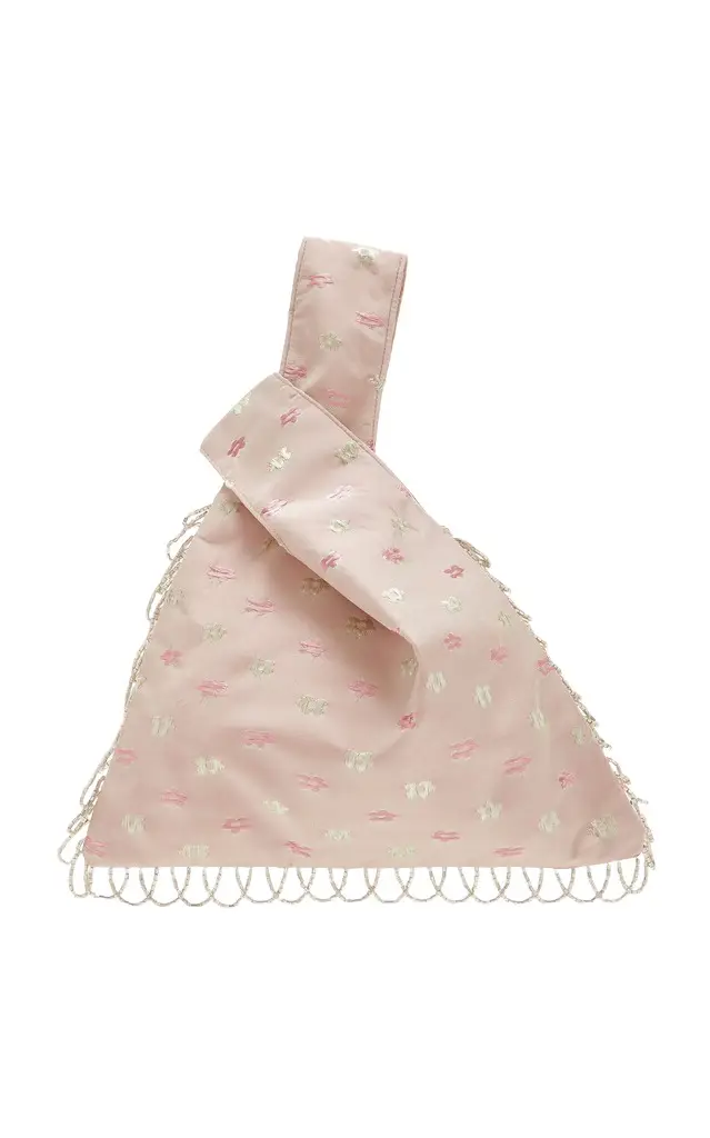 Mélisse Embroidered Silk Knot Bag