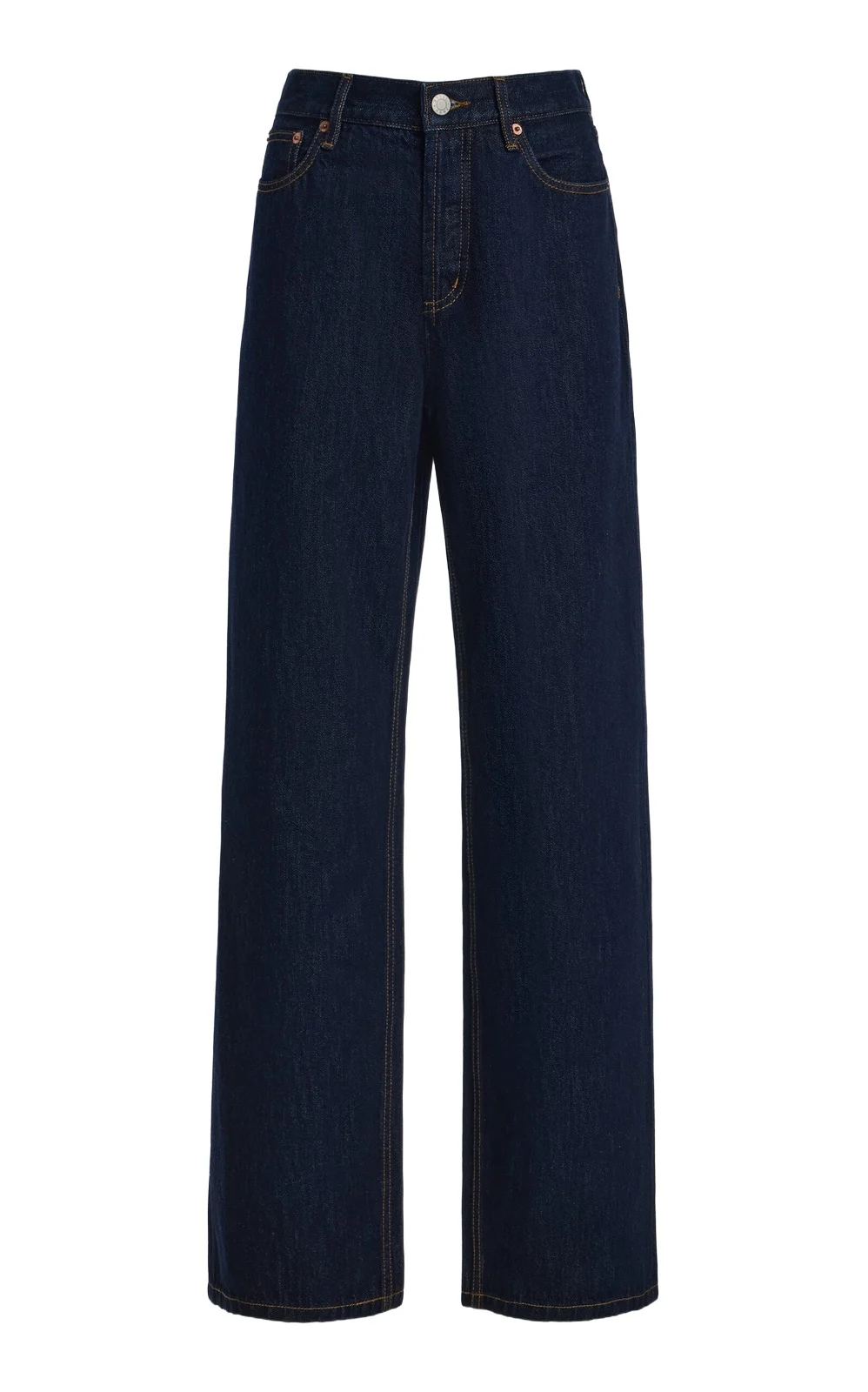 STILL HERE Everyday Rigid Mid-Rise Straight-Leg Jeans