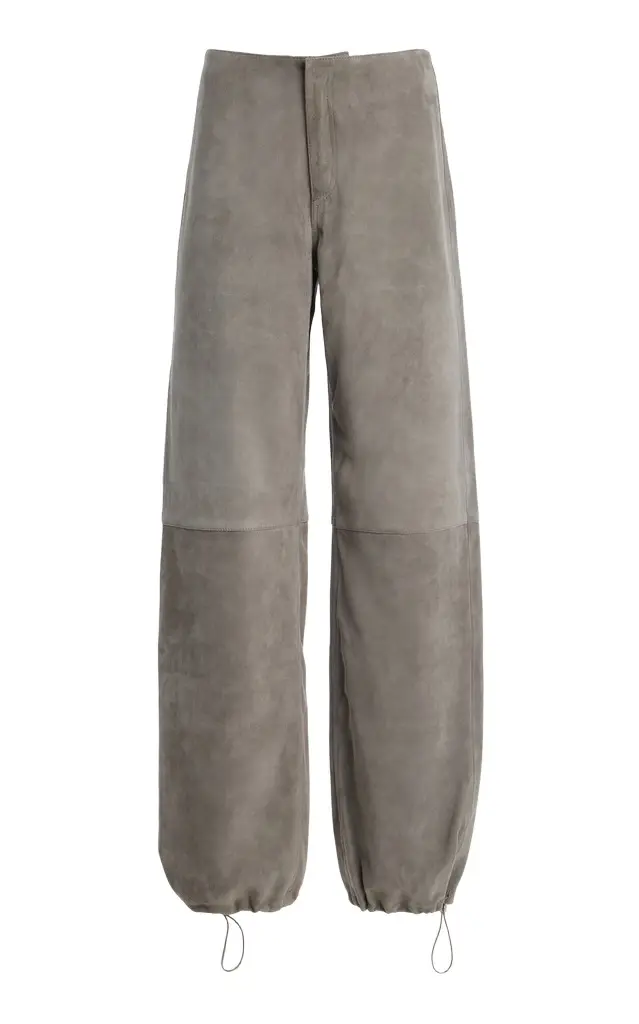 STILL HERE Sport Suede Mid-Rise Wide-Leg Jeans