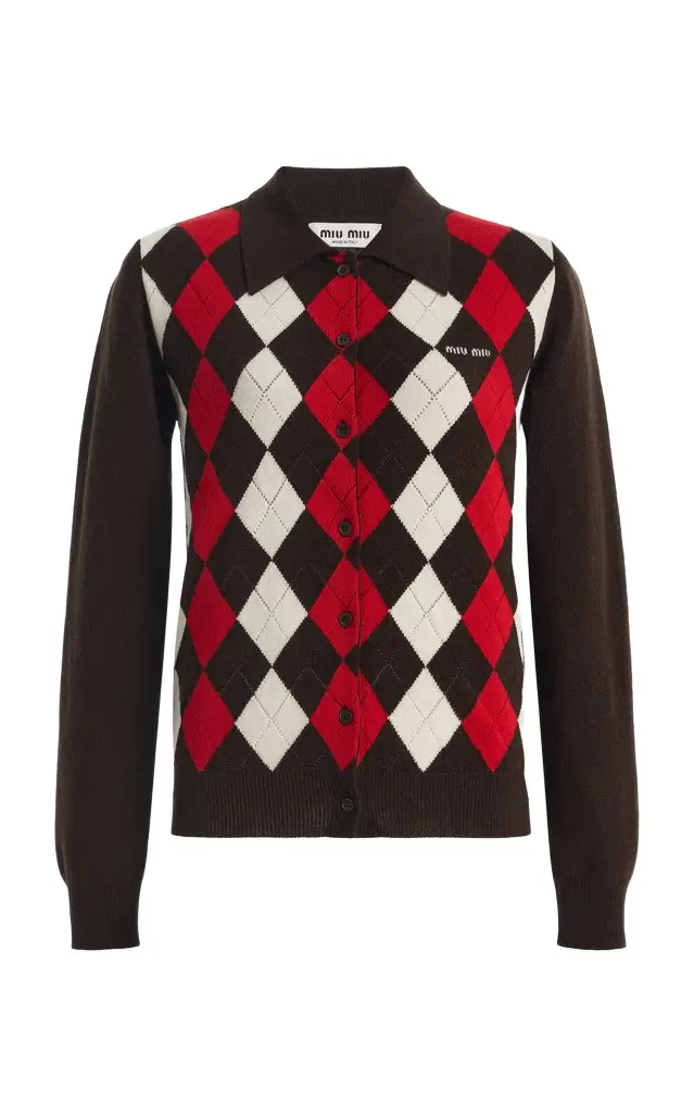 Argyle Cashmere Cardigan Argyle Cashmere Cardigan