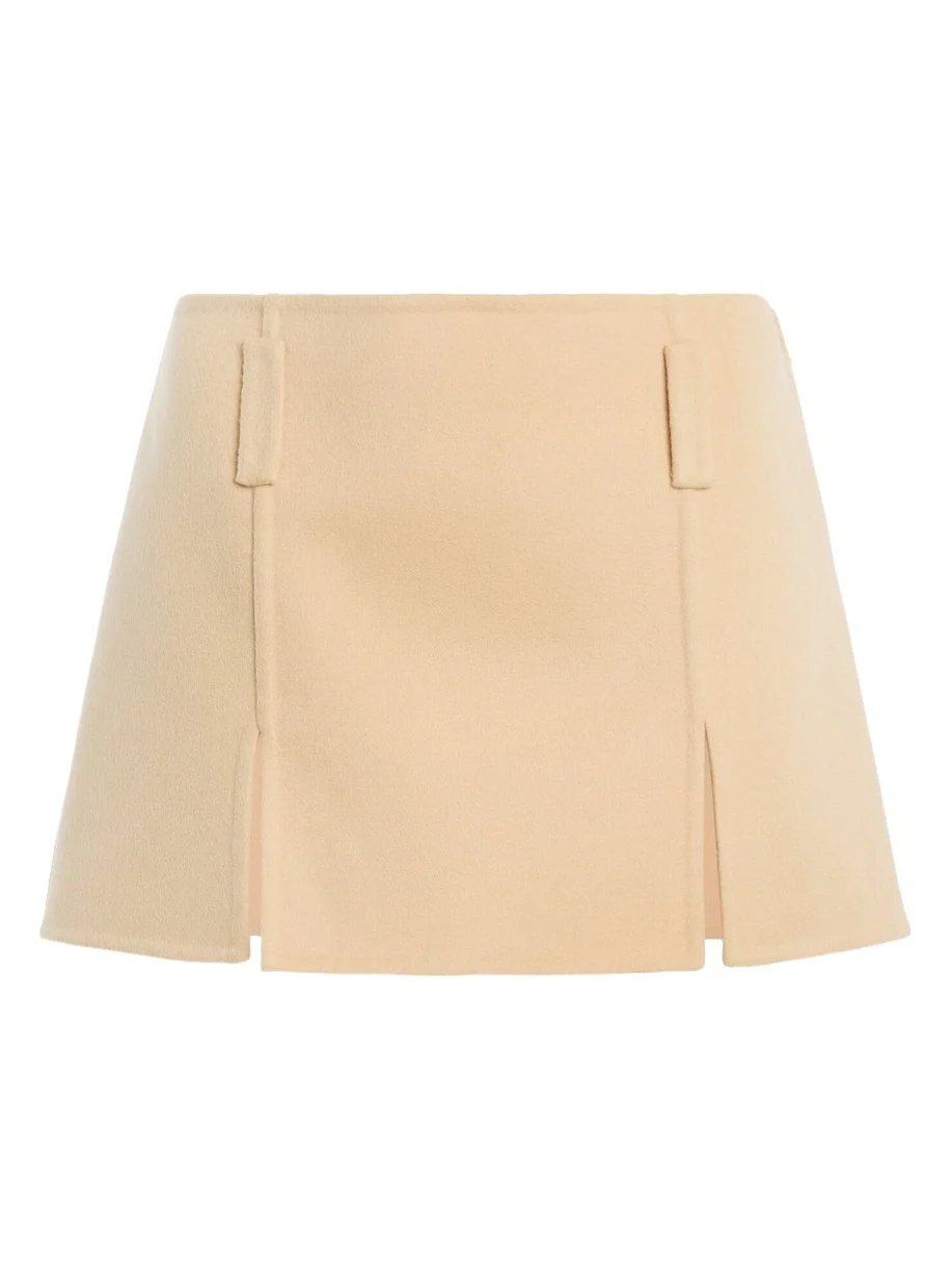 Miu Miu Cashmere-Wool Mini Skirt