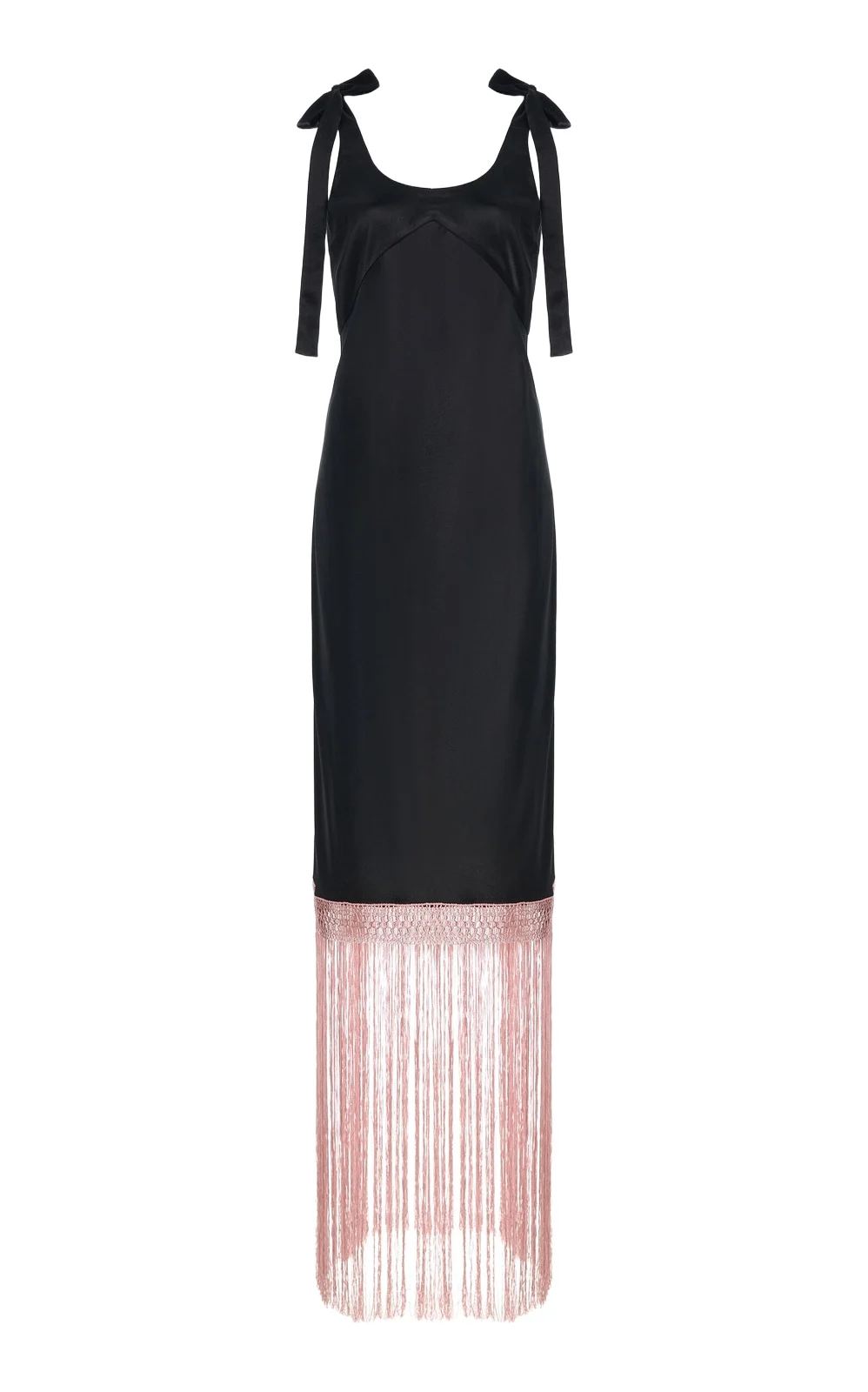 ALEJANDRA ALONSO ROJAS Virginia Fringed Crepe Midi Dress