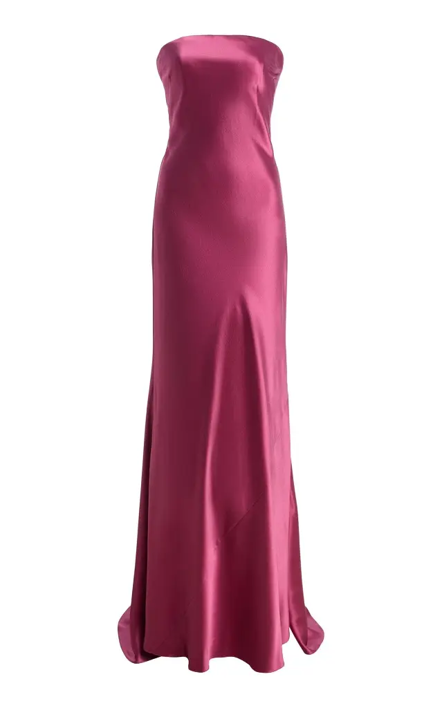 ALEJANDRA ALONSO ROJAS Low Back Satin Gown
