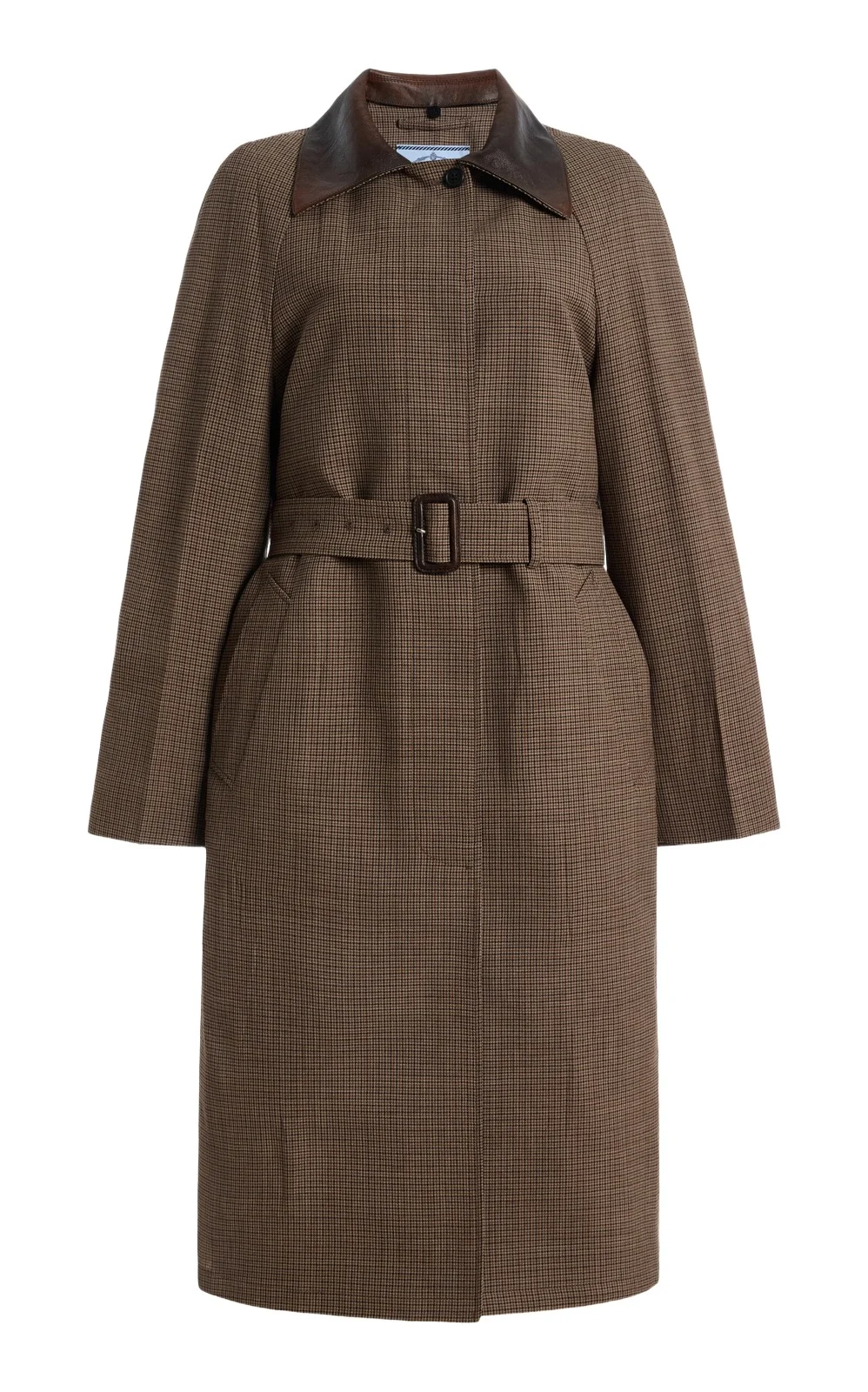 Prada Houndstooth Wool Coat