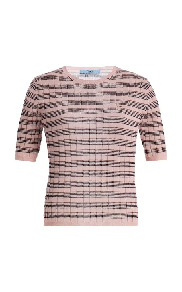 Striped Cashmere Silk Top Striped Cashmere Silk Top