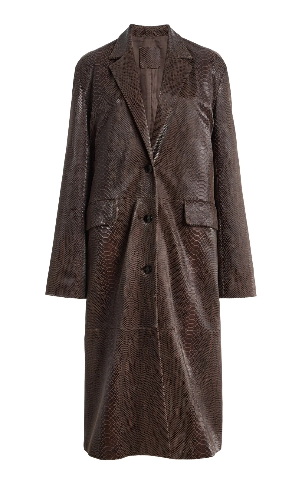 Paris Georgia Classic Python-Embossed Leather Jacket