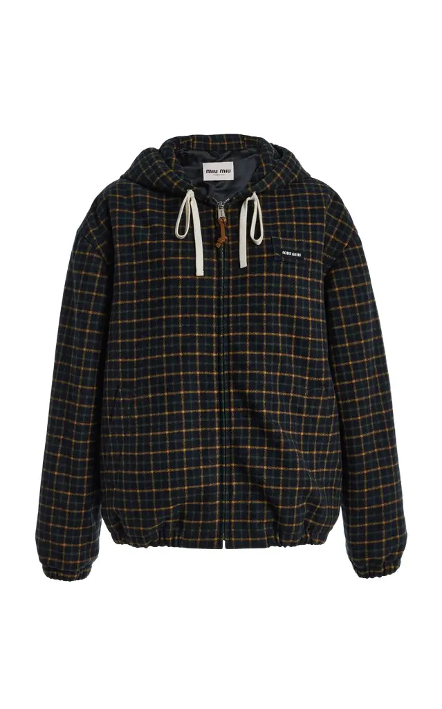 Checkered Wool-Blend Jacket Checkered Wool-Blend Jacket