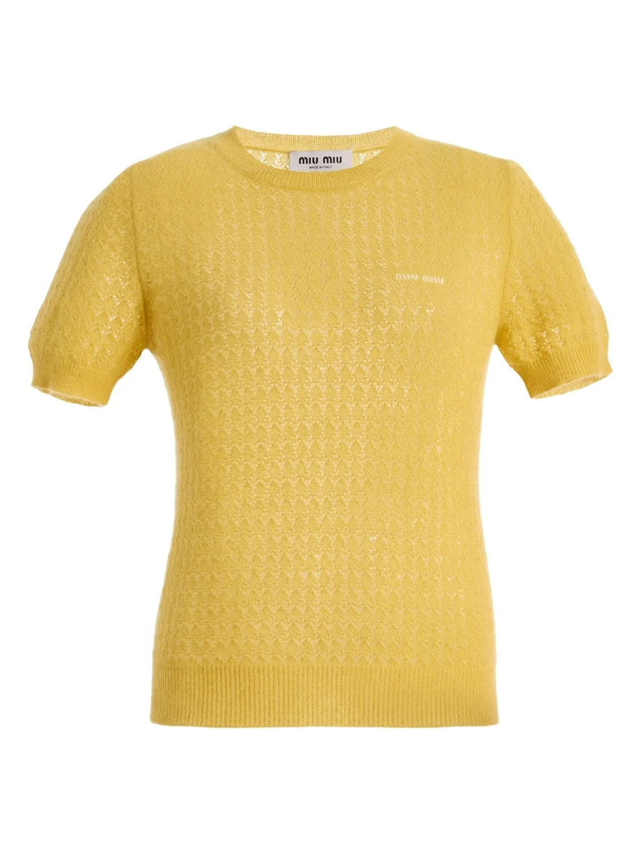 Miu Miu Cashmere-Silk Top