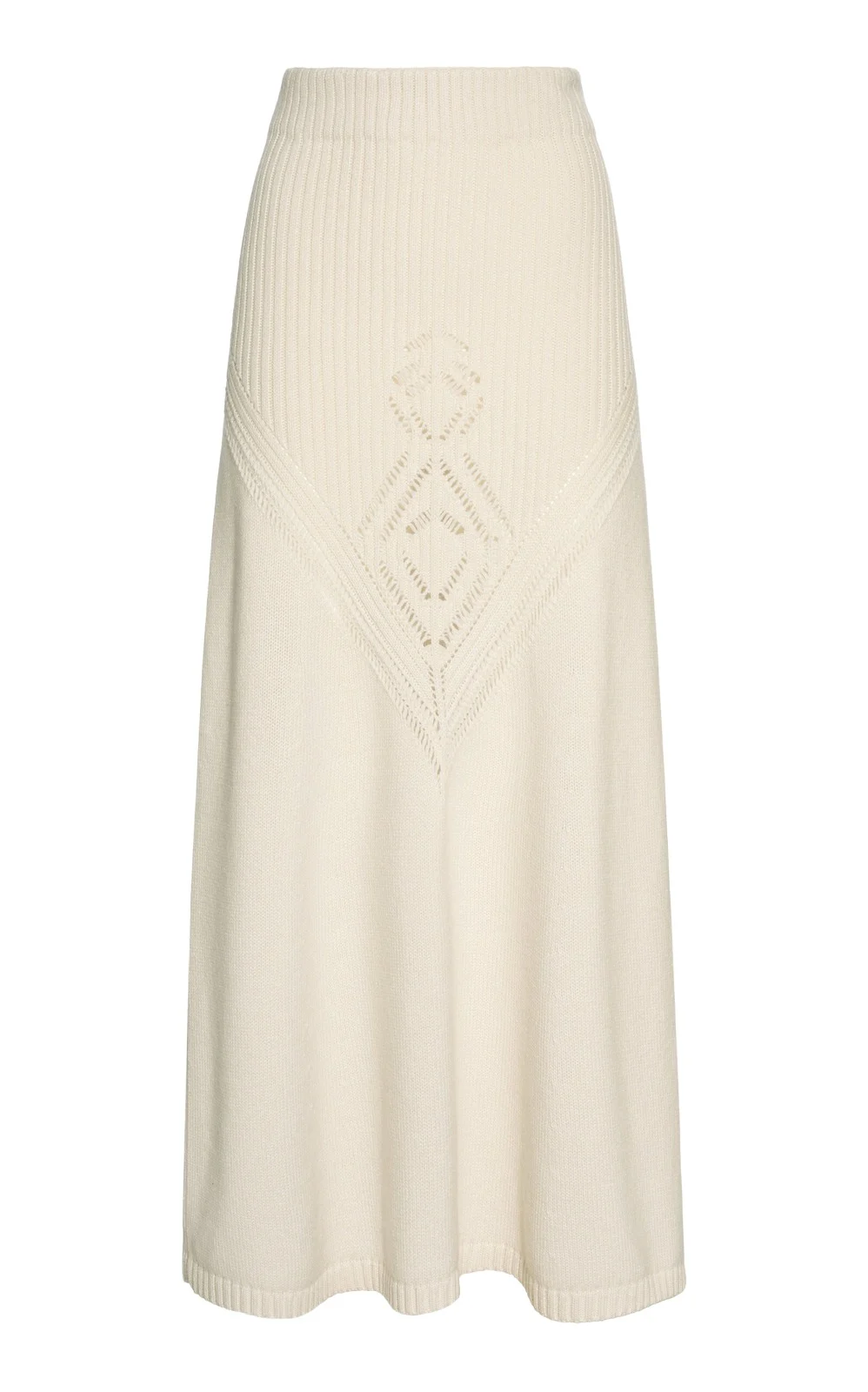 Malo Cashmere Pointelle Maxi Skirt