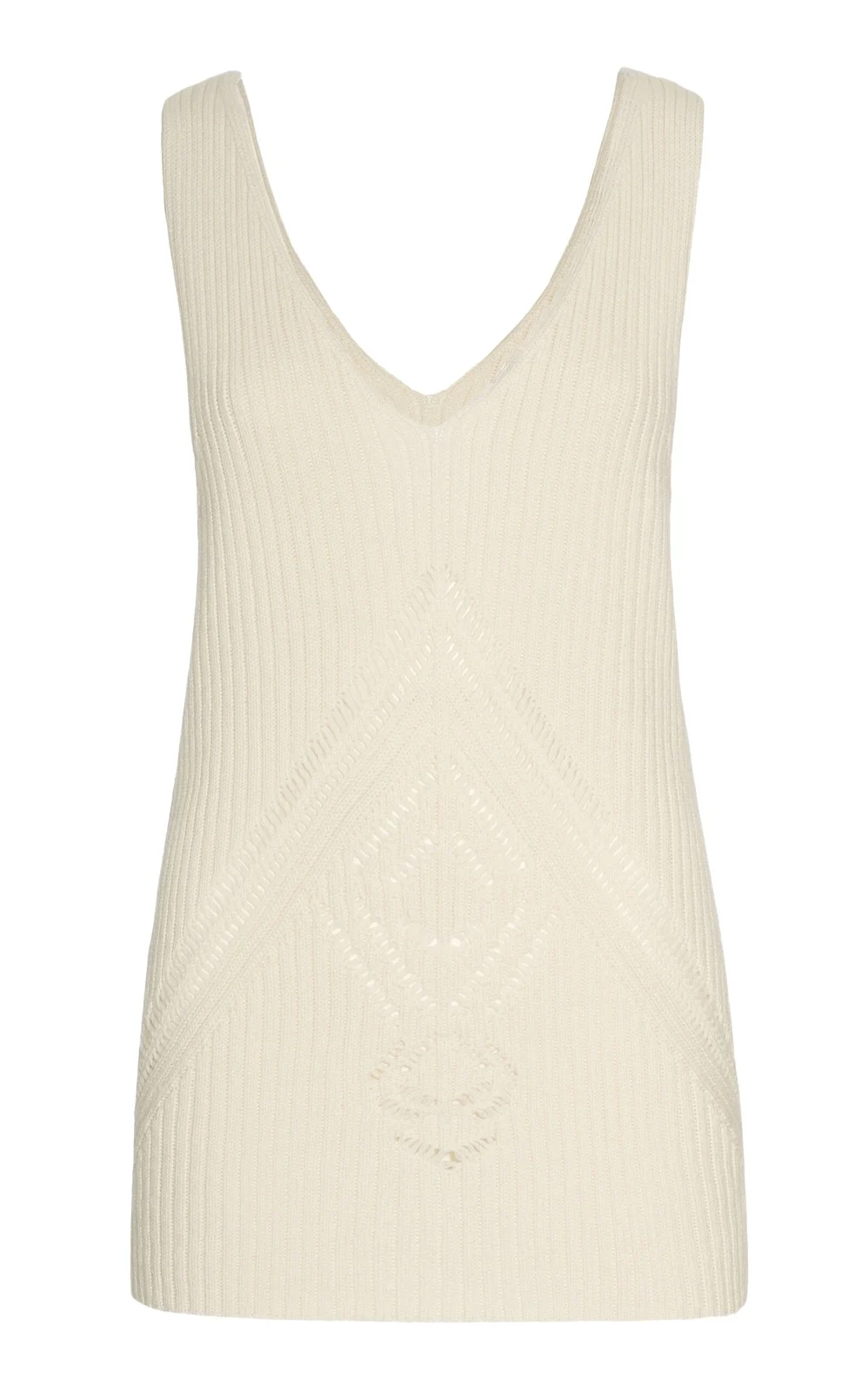 Malo Cashmere Pointelle Rib Top