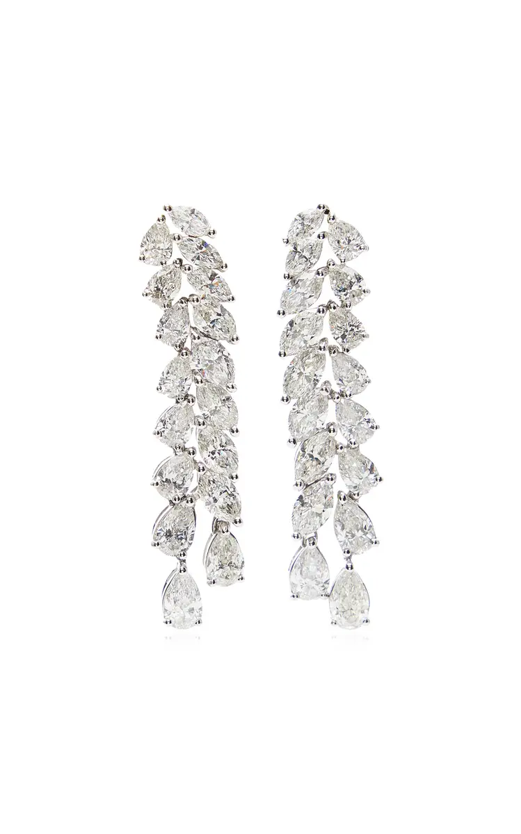 18K White Gold Diamond Earrings
