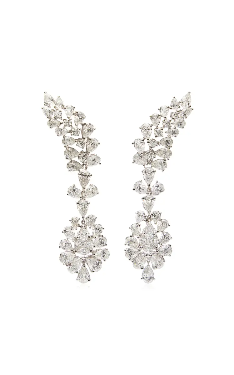 18K White Gold Diamond Earrings