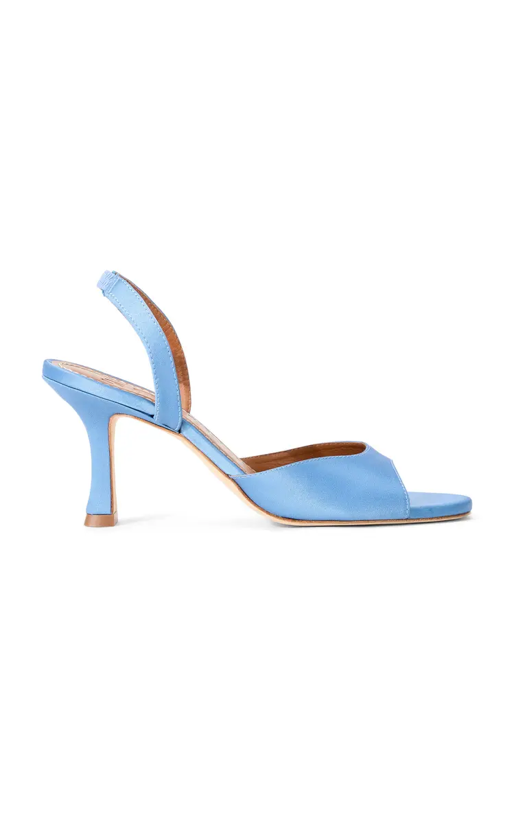 Staud Brigitte Satin Slingback Sandals