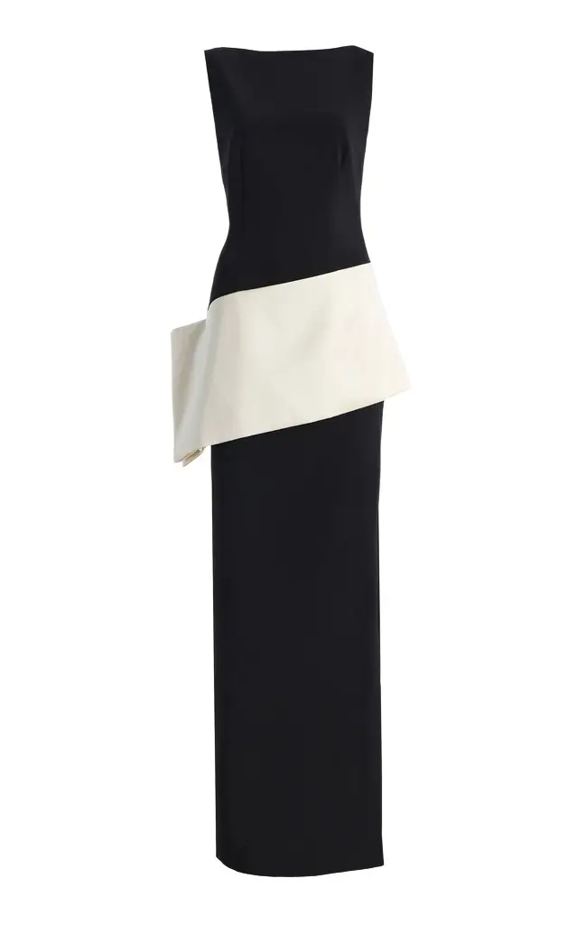 RACHEL GILBERT Exclusive Rick Color-Blocked Crepe Gown