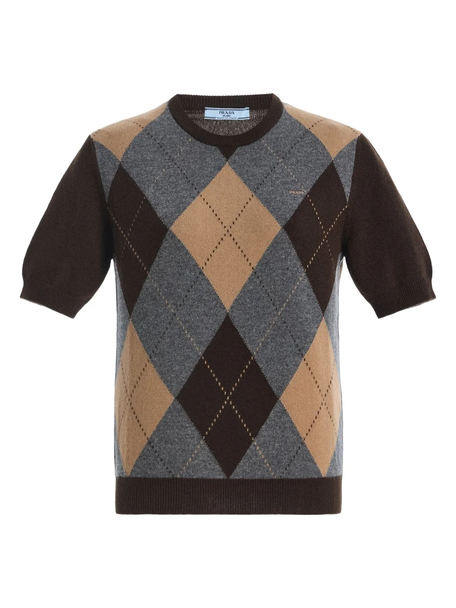 Prada Argyle Cashmere Top