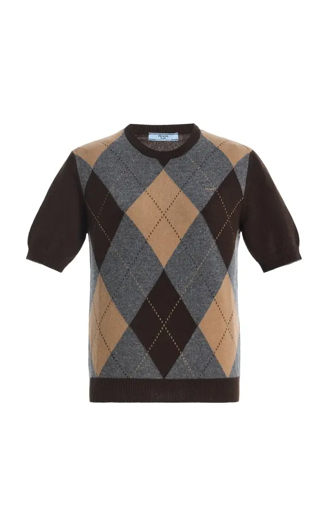 Argyle Cashmere Top Argyle Cashmere Top