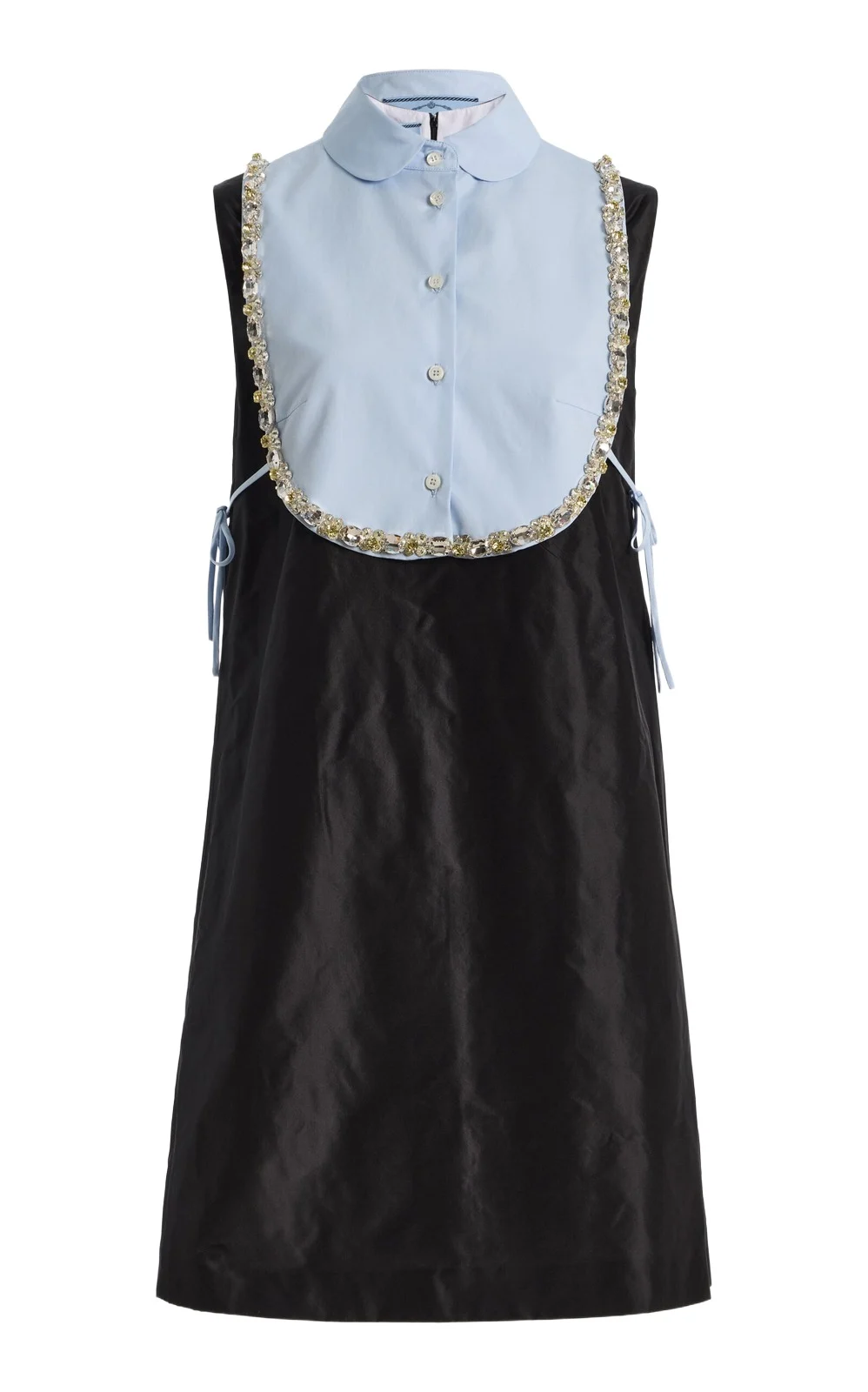 Prada Embellished Silk Mini Dress