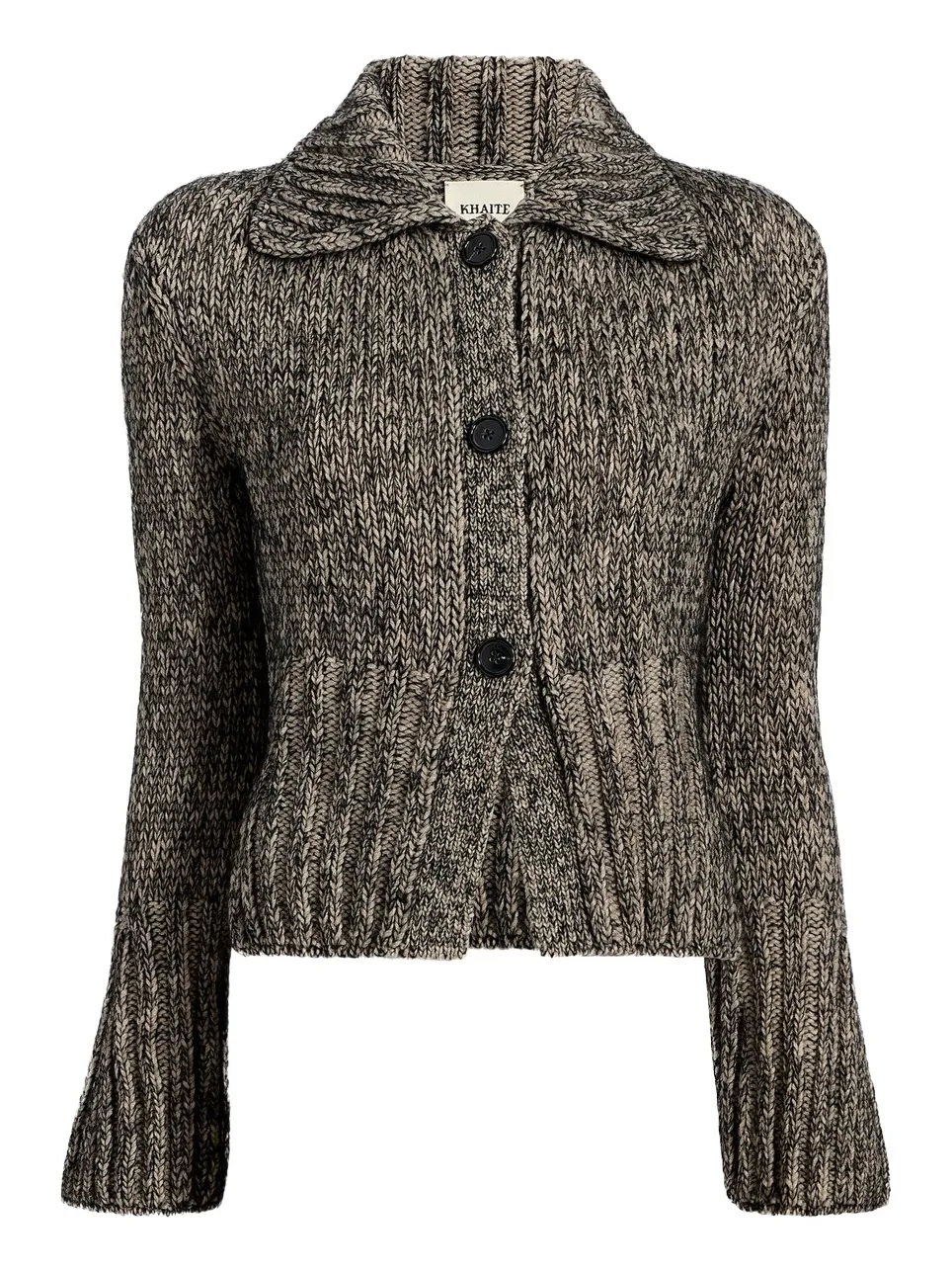Khaite Takeo Marled Cashmere-Mohair-Silk Cardigan