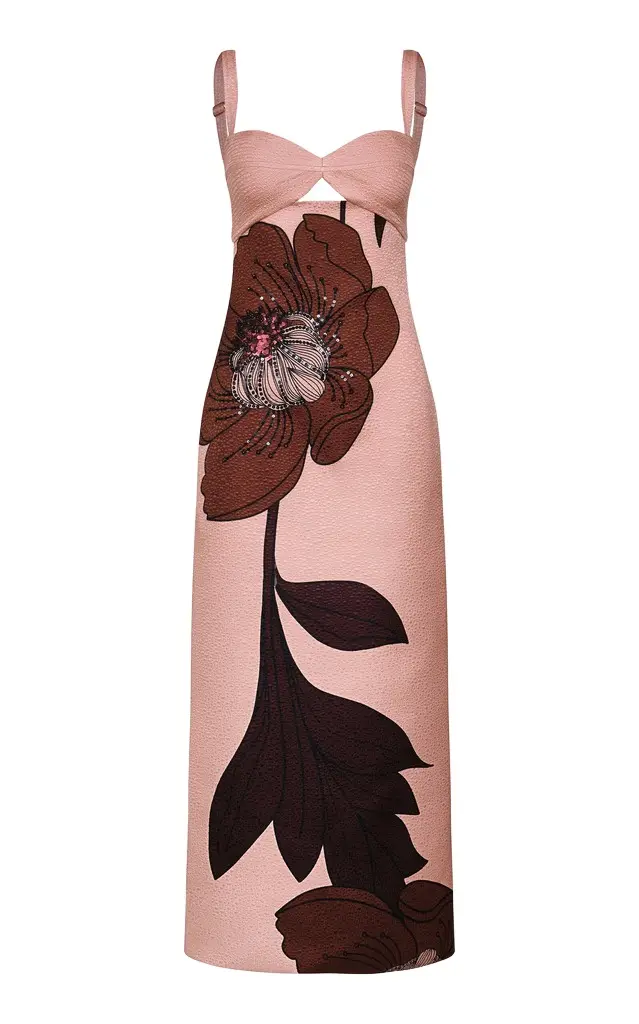 Johanna Ortiz Powerful Stitches Embroidered Maxi Dress