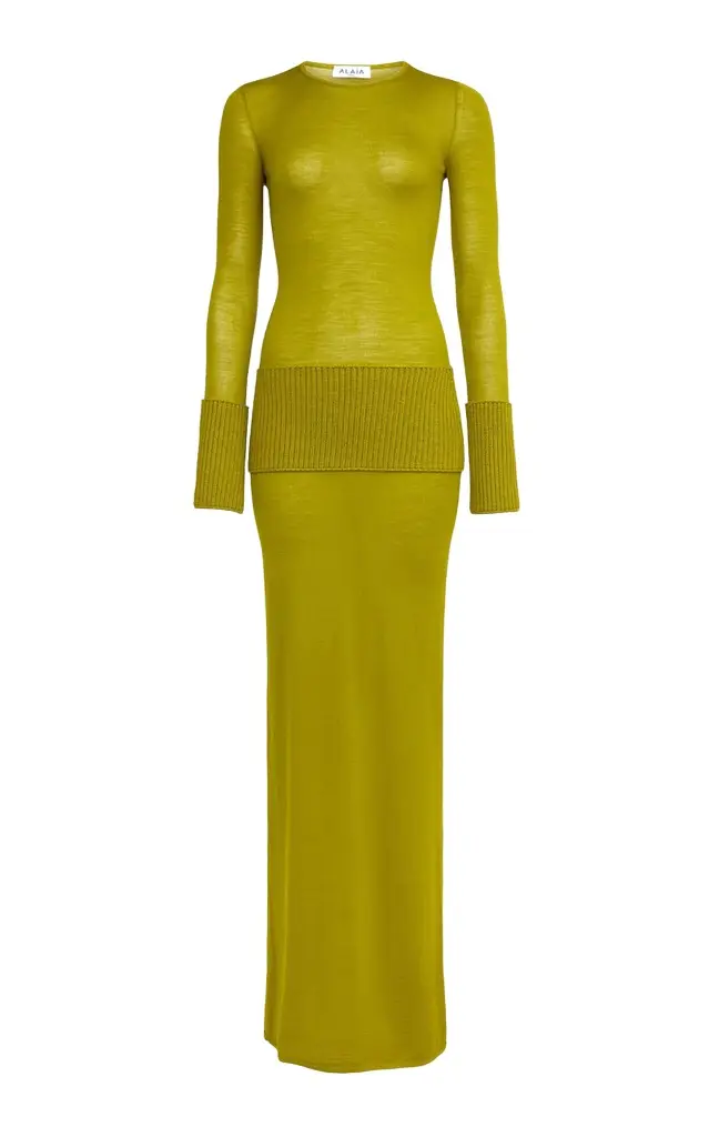Wool Knit Maxi Dress