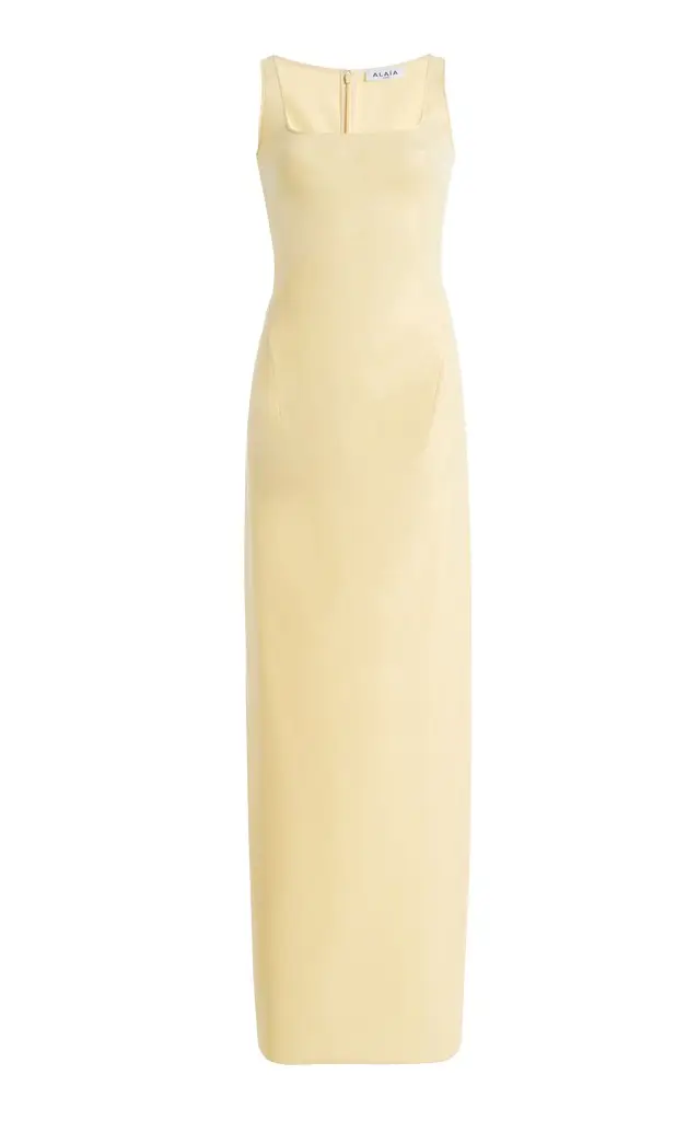 Latex-Jersey Maxi Dress