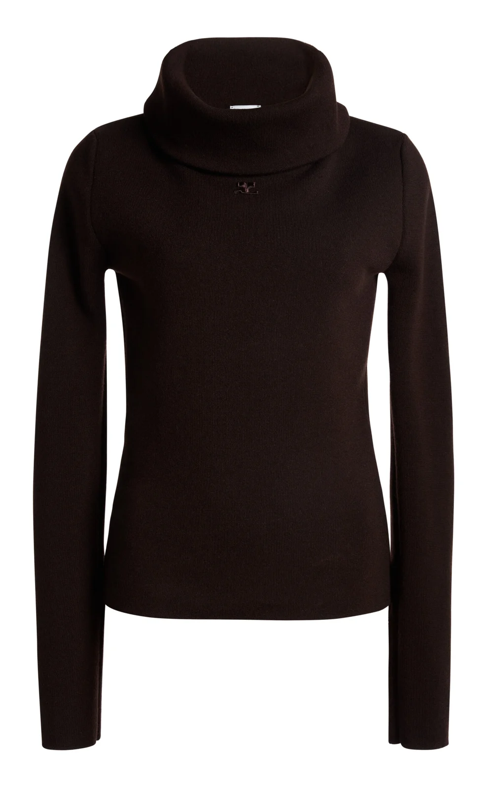 Courrèges High-Collar Wool Sweater