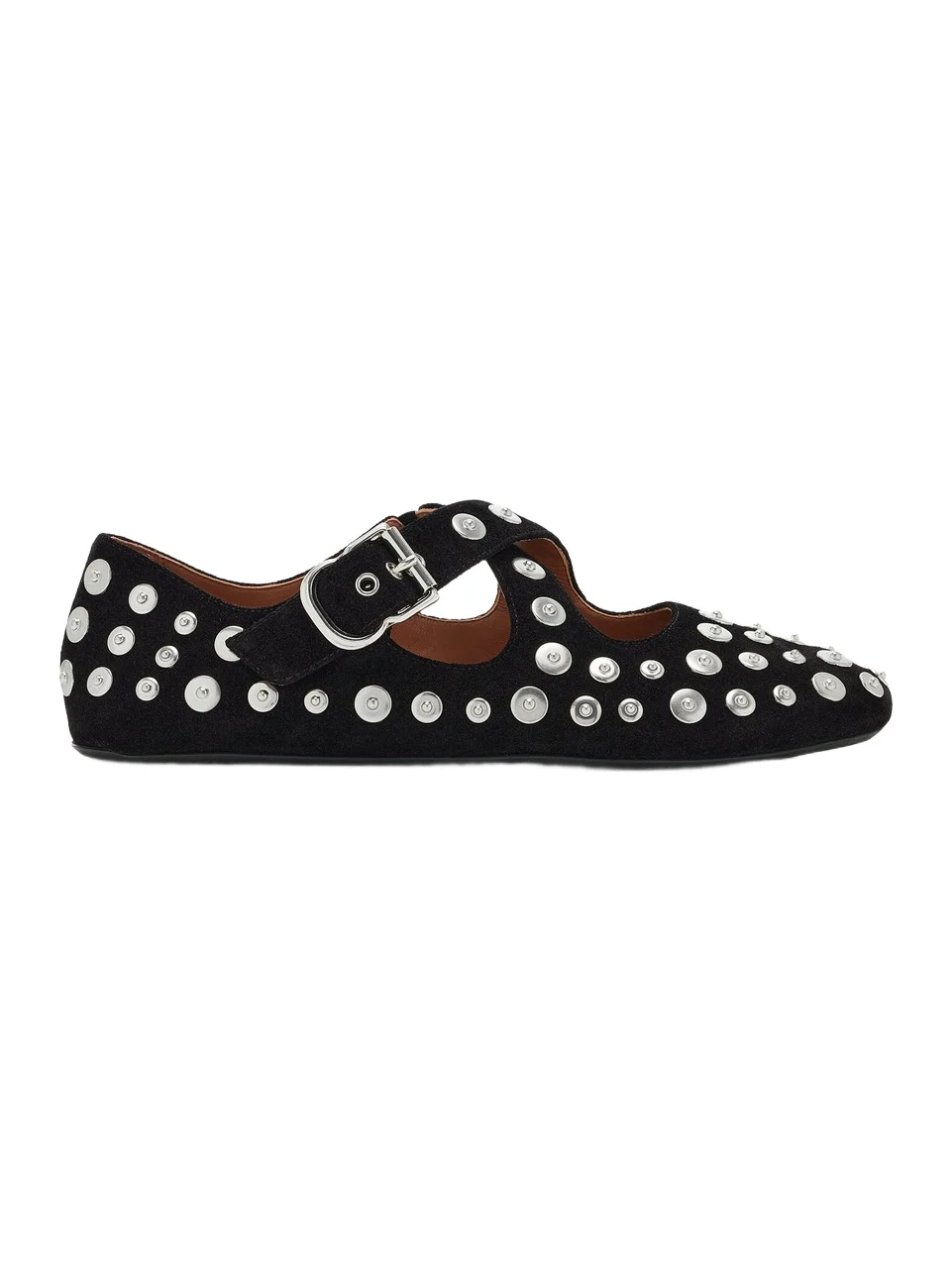 Criss Cross Studded Suede Flats Criss Cross Studded Suede Flats