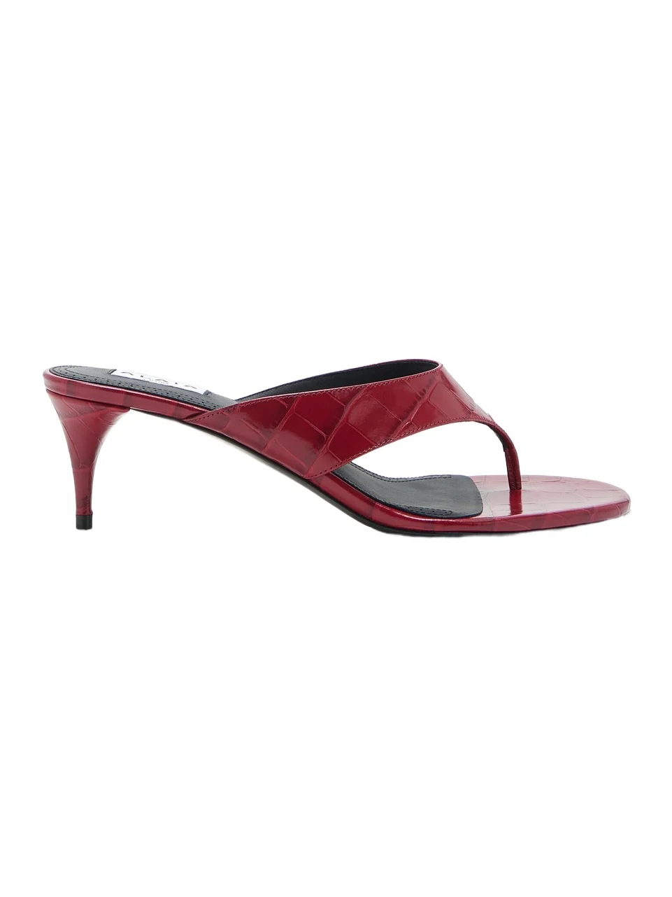 Alaïa Infra Croc-Effect Leather Sandals