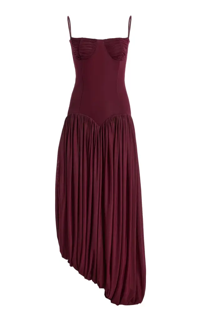 Maygel Coronel Ceniza Jersey Maxi Dress
