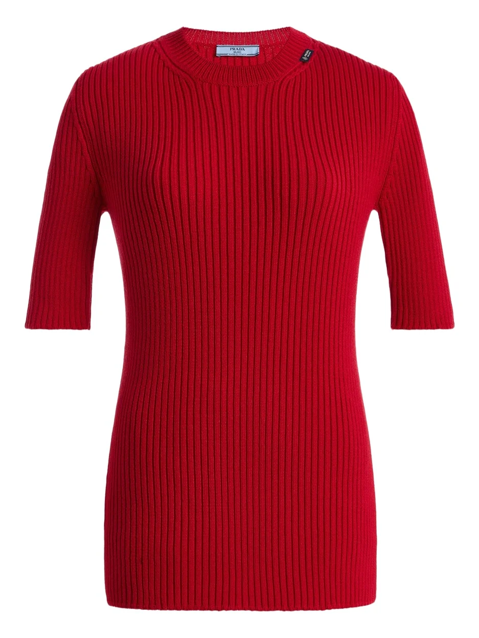 Prada Ribbed Wool Top