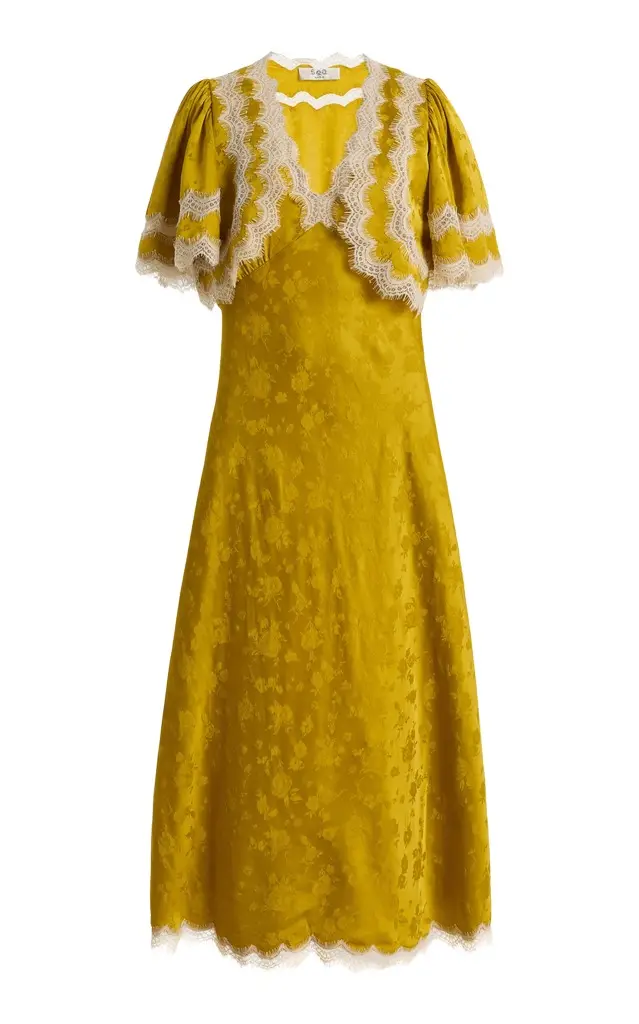 Sea Shay Jacquard Midi Cape Dress