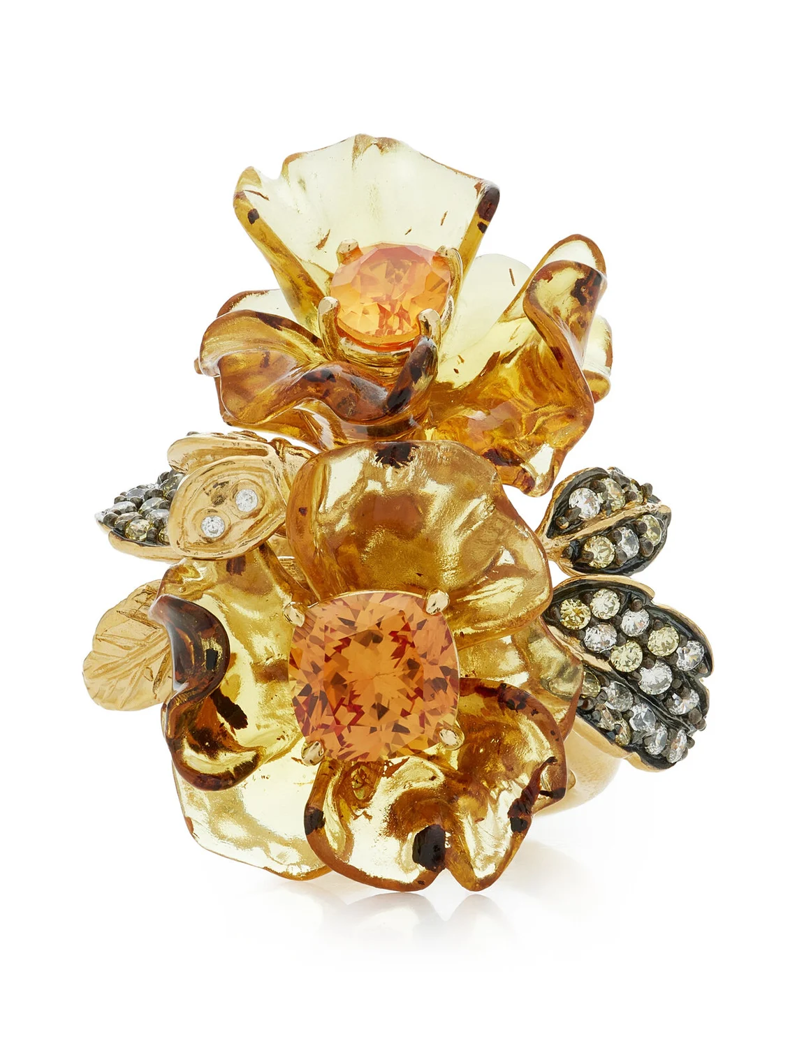 Anabela Chan Amber Garden !8K Gold Vermeil Multi-Stone Ring