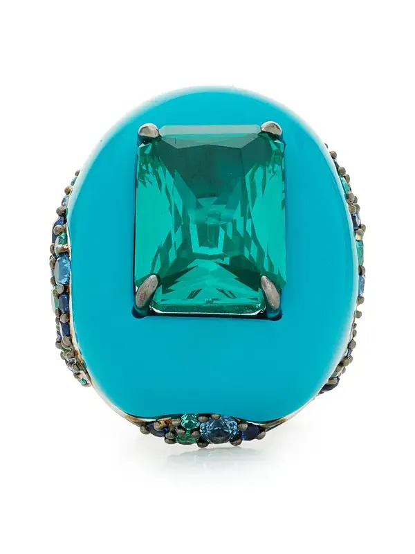Pebble Rhodium Vermeil Multi-Stone Ring Pebble Rhodium Vermeil Multi-Stone Ring
