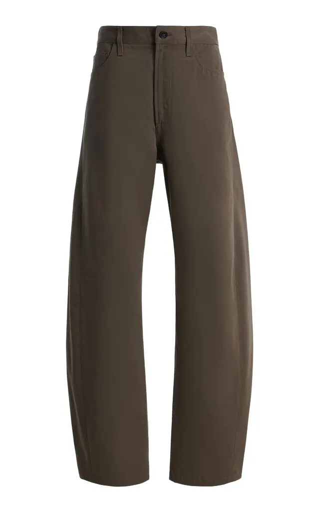 AGOLDE Luna Twill High-Rise Tapered-Leg Trousers