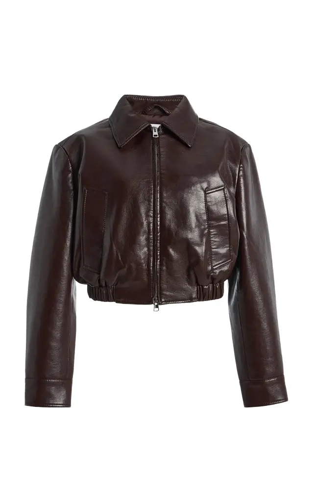 Nahla Cropped Leather-Blend Jacket Nahla Cropped Leather-Blend Jacket