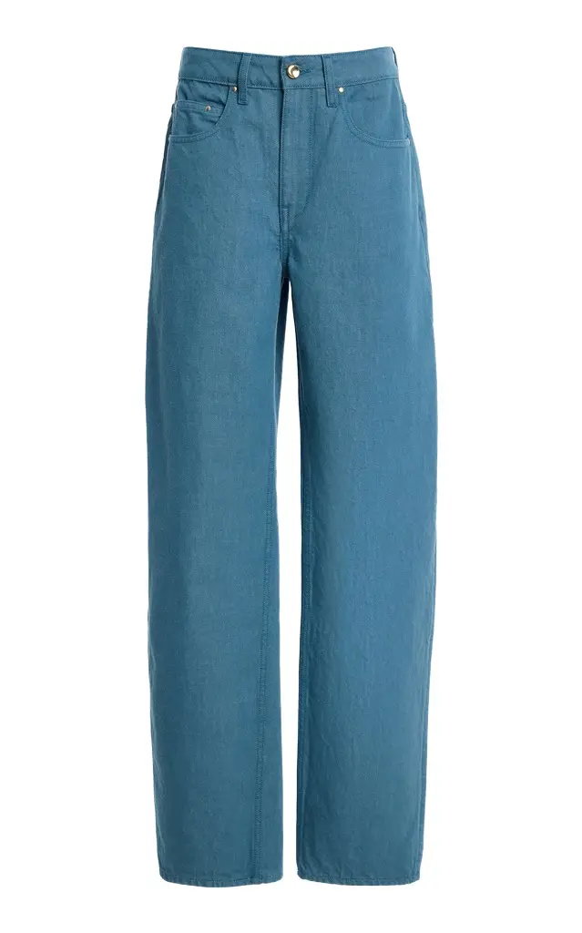 OSSOU Rider Rigid Mid-Rise Wide-Leg Jeans