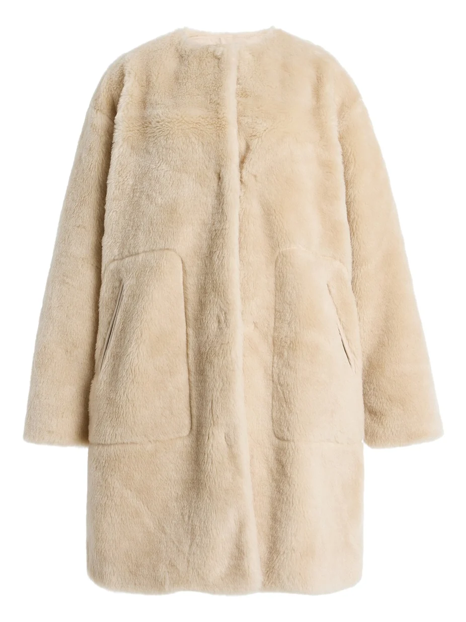 Martina Long Sherpa-Wool Coat