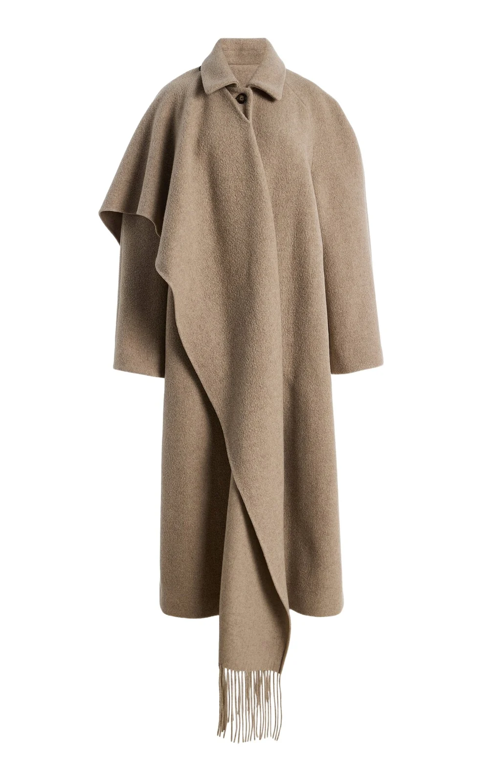 OSSOU Canyon Draped Wool-Blend Coat